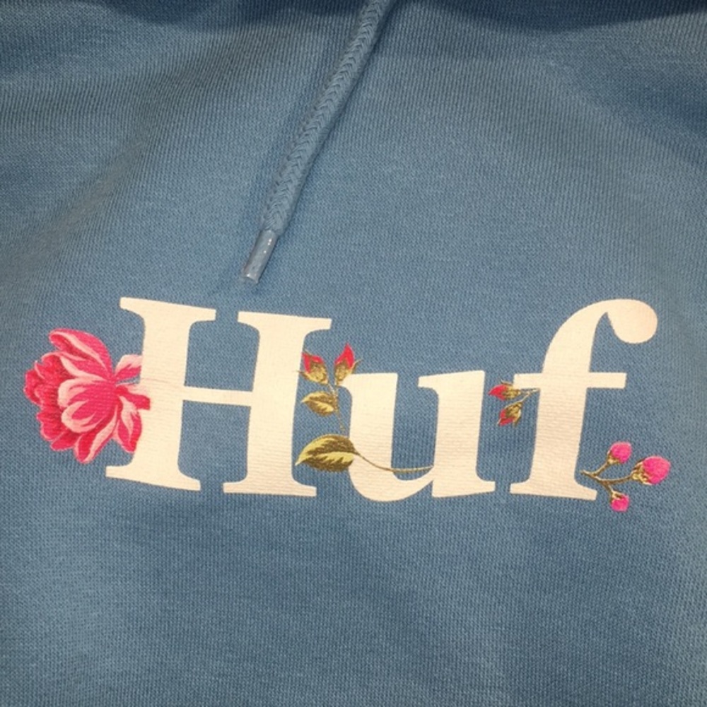 Huf Blue Flower design hoodie
